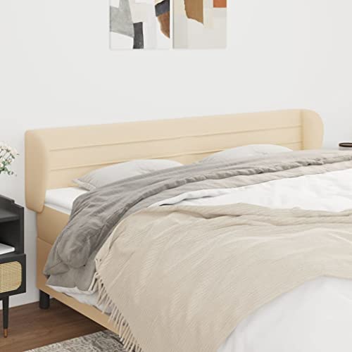 Mandloder Höhenverstellbares Kopfteil mit Ohren, 203x23x78/88 cm, cremefarbener Stoff, Robustes Bett-Headboard für Schlafzimmer, ideal zum Lesen Mandloder Höhenverstellbares Kopfteil mit Ohren, 203x23x78/88 cm, cremefarbener Stoff, Robustes Bett-Headboard für Schlafzimmer, ideal zum Lesen von Mandloder