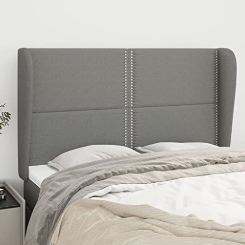 Mandloder Höhenverstellbares Kopfteil mit Ohren, dunkelgrau, 147x23x118/128 cm, aus strapazierfähigem Stoff und massivem Holz für Schlafzimmerbetten Mandloder Höhenverstellbares Kopfteil mit Ohren, dunkelgrau, 147x23x118/128 cm, aus strapazierfähigem Stoff und massivem Holz für Schlafzimmerbetten von Mandloder