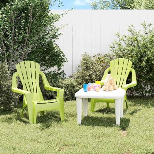 Mandloder Kinder-Gartenstühle 2er Set, Grüne Outdoor Stühle aus robustem PP Kunststoff in Holzoptik, 37x34x44 cm Gartenmöbel für Kinder von 1-3 Jahren, ideal für Garten, Terrasse und Balkon Mandloder Kinder-Gartenstühle 2er Set, Grüne Outdoor Stühle aus robustem PP Kunststoff in Holzoptik, 37x34x44 cm Gartenmöbel für Kinder von 1-3 Jahren, ideal für Garten, Terrasse und Balkon von Mandloder