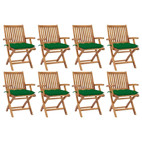 Mandloder Klappbare Gartenstühle 8er Set aus massivem Teakholz, wetterfeste Outdoor Möbel mit Kissen, stabil für 110kg, ideal für Terrasse und Balkon, platzsparend Mandloder Klappbare Gartenstühle 8er Set aus massivem Teakholz, wetterfeste Outdoor Möbel mit Kissen, stabil für 110kg, ideal für Terrasse und Balkon, platzsparend von Mandloder