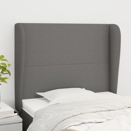 Mandloder Kopfteil mit Ohren, dunkelgrau, 83x23x118/128 cm, atmungsaktiver Stoff, höhenverstellbar, Robustes Holz, für Schlafzimmerbetten Mandloder Kopfteil mit Ohren, dunkelgrau, 83x23x118/128 cm, atmungsaktiver Stoff, höhenverstellbar, Robustes Holz, für Schlafzimmerbetten von Mandloder