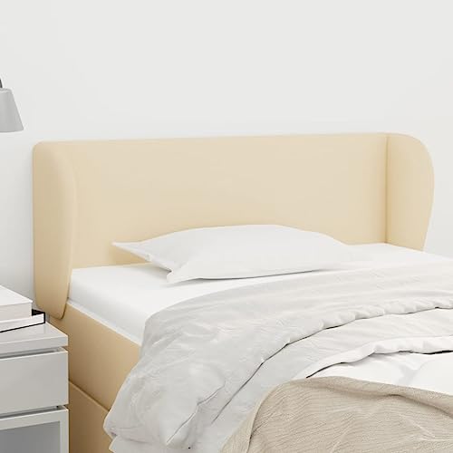 Mandloder Kopfteil mit Ohren, verstellbares Stoff-Kopfteil in Creme, 83x23x78/88 cm, stabiles Bett-Rückenpolster für Schlafzimmer Mandloder Kopfteil mit Ohren, verstellbares Stoff-Kopfteil in Creme, 83x23x78/88 cm, stabiles Bett-Rückenpolster für Schlafzimmer von Mandloder