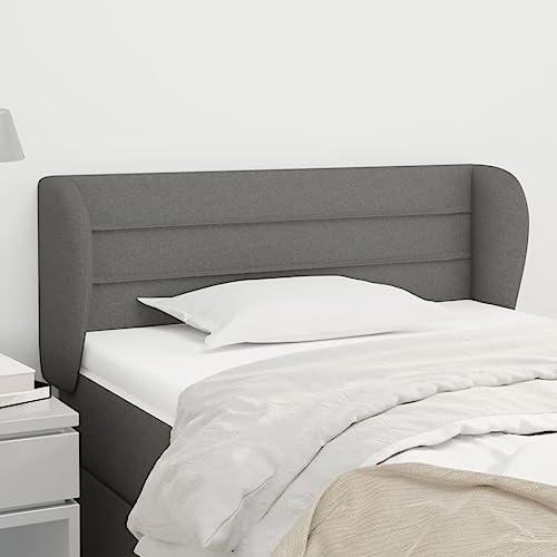 Mandloder Kopfteil mit Ohren Dunkelgrau, 103x23x78/88 cm, atmungsaktiver Stoff, stabiles Bett Kopfteil, höhenverstellbar, Robustes Headboard für Einzelbetten, gemütliches Rückenpolster Mandloder Kopfteil mit Ohren Dunkelgrau, 103x23x78/88 cm, atmungsaktiver Stoff, stabiles Bett Kopfteil, höhenverstellbar, Robustes Headboard für Einzelbetten, gemütliches Rückenpolster von Mandloder