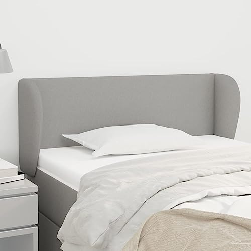 Mandloder Kopfteil mit Ohren Hellgrau 83x23x78/88 cm, verstellbares Stoff-Kopfteil für Schlafzimmer, stabiles Polster-Wandpaneel aus Holzwerkstoff, gemütlicher Betten-Rückenschutz Mandloder Kopfteil mit Ohren Hellgrau 83x23x78/88 cm, verstellbares Stoff-Kopfteil für Schlafzimmer, stabiles Polster-Wandpaneel aus Holzwerkstoff, gemütlicher Betten-Rückenschutz von Mandloder