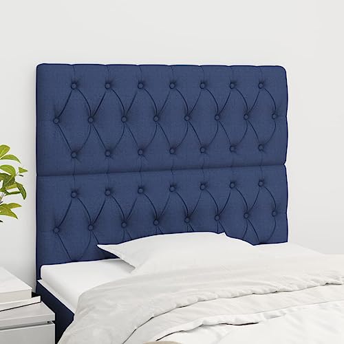 Mandloder Kopfteile 2 STK. Blau 90x7x78/88 cm Stoff, Höhenverstellbare Textil Bettkopfteile für Schlafzimmer und Gästezimmer, Weiche Polsterung, Stabile Holzbeine Mandloder Kopfteile 2 STK. Blau 90x7x78/88 cm Stoff, Höhenverstellbare Textil Bettkopfteile für Schlafzimmer und Gästezimmer, Weiche Polsterung, Stabile Holzbeine von Mandloder