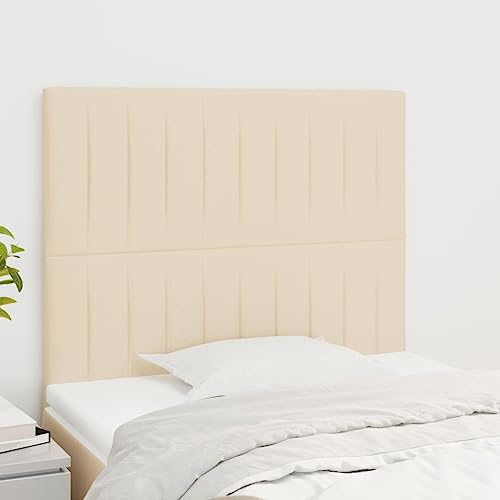 Mandloder Kopfteile 2 STK. Creme, 90x5x78/88 cm, Stoff, Höhenverstellbar, Klassisches Design, Atmungsaktives Textil, Robuste Holzbeine, Komfortables Rückenpolster für Bett Mandloder Kopfteile 2 STK. Creme, 90x5x78/88 cm, Stoff, Höhenverstellbar, Klassisches Design, Atmungsaktives Textil, Robuste Holzbeine, Komfortables Rückenpolster für Bett von Mandloder