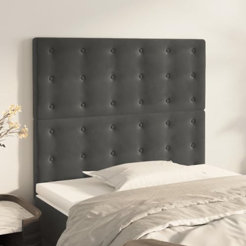 Mandloder Kopfteile 2 STK. Dunkelgrau 90x5x78/88 cm Samt, Höhenverstellbar für Bett, Luxuriöser Schlafzimmer-Look, Robuste Holzbeine, Komfortable Rückenunterstützung Mandloder Kopfteile 2 STK. Dunkelgrau 90x5x78/88 cm Samt, Höhenverstellbar für Bett, Luxuriöser Schlafzimmer-Look, Robuste Holzbeine, Komfortable Rückenunterstützung von Mandloder