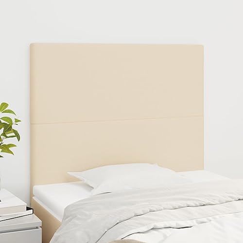 Mandloder Kopfteile 2er-Set, Cremefarben, 80x5x78/88 cm, Höhenverstellbar, Robuster Stoffbezug für Schlafzimmer, Massives Lärchenholz-Design, Idealer Rückenschutz zum Lesen Mandloder Kopfteile 2er-Set, Cremefarben, 80x5x78/88 cm, Höhenverstellbar, Robuster Stoffbezug für Schlafzimmer, Massives Lärchenholz-Design, Idealer Rückenschutz zum Lesen von Mandloder