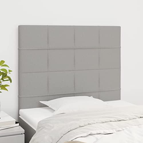 Mandloder Kopfteile 2er Set Hellgrau Stoff, 80x5x78/88 cm, Höhenverstellbar, Robuste Holzbeine, Ideal für Schlafzimmer, Atmungsaktiver Bezug Mandloder Kopfteile 2er Set Hellgrau Stoff, 80x5x78/88 cm, Höhenverstellbar, Robuste Holzbeine, Ideal für Schlafzimmer, Atmungsaktiver Bezug von Mandloder