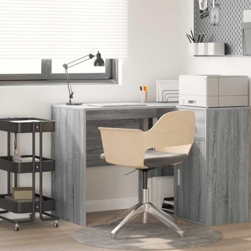 Mandloder Moderner Schreibtisch Graues Sonoma Holzwerkstoff 102x50x75 cm, mit Regal für Heimbüro, Laptop, Schreiben, Robustes Design Mandloder Moderner Schreibtisch Graues Sonoma Holzwerkstoff 102x50x75 cm, mit Regal für Heimbüro, Laptop, Schreiben, Robustes Design von Mandloder