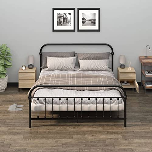 Mandloder Nachttische 2er-Set Sonoma-Eiche 40x35x50 cm, robuste Holzwerkstoff-Nachttischschränke mit Stauraum, ideal für Schlafzimmer, Wohnzimmer, Flur, vielseitige Möbel von Mandloder