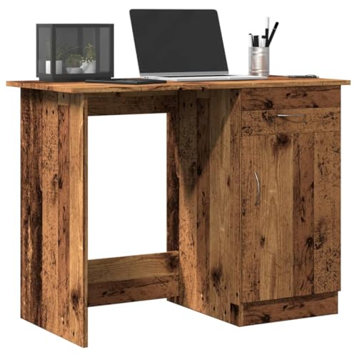 Mandloder Schreibtisch Altholz-Optik 100x50x76 cm, Holzwerkstoff, Büro Computertisch mit Schublade, Robustes Arbeitszimmer Möbel Mandloder Schreibtisch Altholz-Optik 100x50x76 cm, Holzwerkstoff, Büro Computertisch mit Schublade, Robustes Arbeitszimmer Möbel von Mandloder