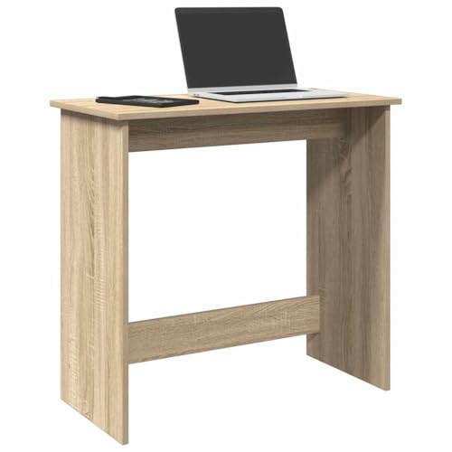 Mandloder Schreibtisch Sonoma-Eiche 80x40x75 cm aus robustem Holzwerkstoff, ideal für Computer, Laptop und Büroarbeit, vielseitig einsetzbar von Mandloder