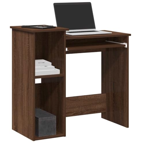 Mandloder Schreibtisch mit Regal, Braun Eichen-Optik, 84x40x78 cm, robuster Computertisch für Home-Office & Studium, vielseitiger Laptop-Arbeitsplatz Mandloder Schreibtisch mit Regal, Braun Eichen-Optik, 84x40x78 cm, robuster Computertisch für Home-Office & Studium, vielseitiger Laptop-Arbeitsplatz von Mandloder