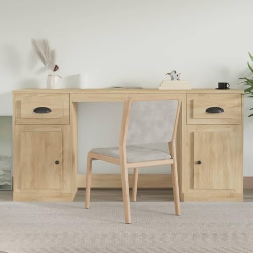 Mandloder Schreibtisch mit Stauraum Sonoma-Eiche Holzwerkstoff, 154,5 cm breiter Bürotisch für Laptop und Aktenordner, Stabiler Computertisch für Arbeitszimmer und Heimbüro Mandloder Schreibtisch mit Stauraum Sonoma-Eiche Holzwerkstoff, 154,5 cm breiter Bürotisch für Laptop und Aktenordner, Stabiler Computertisch für Arbeitszimmer und Heimbüro von Mandloder