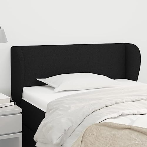 Mandloder Schwarzes Kopfteil mit Ohren, 103x23x78/88 cm, atmungsaktiver Stoff, höhenverstellbar, robuste Holzbeine für Bettgestelle, hervorragende Unterstützung Mandloder Schwarzes Kopfteil mit Ohren, 103x23x78/88 cm, atmungsaktiver Stoff, höhenverstellbar, robuste Holzbeine für Bettgestelle, hervorragende Unterstützung von Mandloder