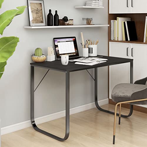 Schwarzer Computertisch 110x60x73 cm, moderner Schreibtisch aus Holzwerkstoff, Stabiler PC-Tisch für Büro, Arbeitszimmer & Home-Office Schwarzer Computertisch 110x60x73 cm, moderner Schreibtisch aus Holzwerkstoff, Stabiler PC-Tisch für Büro, Arbeitszimmer & Home-Office von Mandloder