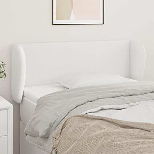 Weißes Kopfteil mit Ohren, 93x23x78/88 cm, aus langlebigem Kunstleder für Schlafzimmer, höhenverstellbar, Robustes Bett-Kopfteil für Komfort beim Lesen Weißes Kopfteil mit Ohren, 93x23x78/88 cm, aus langlebigem Kunstleder für Schlafzimmer, höhenverstellbar, Robustes Bett-Kopfteil für Komfort beim Lesen von Mandloder