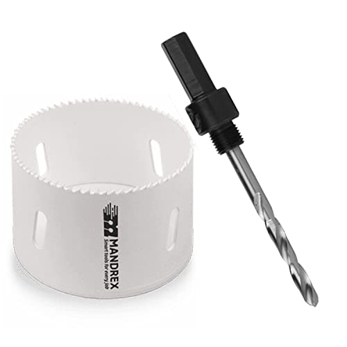 Mandrex | Bi-Metall Lochsäge FineXcut 8% Kobaltlegierung & 38 mm Schnitttiefe für dünne Stahlbleche & Acryl | MHB60020B + MX200082HSB | Ø 20 mm Mandrex | Bi-Metall Lochsäge FineXcut 8% Kobaltlegierung & 38 mm Schnitttiefe für dünne Stahlbleche & Acryl | MHB60020B + MX200082HSB | Ø 20 mm von Mandrex Smart tools for every job