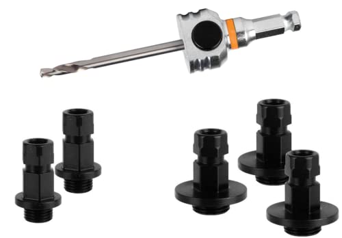 Mandrex | Lochsägen One Klick Aufnahmen Starter Set - 11 mm Sechskant mit Zentrierbohrer lang & 5 Adapter | MX200030B Mandrex | Lochsägen One Klick Aufnahmen Starter Set - 11 mm Sechskant mit Zentrierbohrer lang & 5 Adapter | MX200030B von Mandrex Smart tools for every job