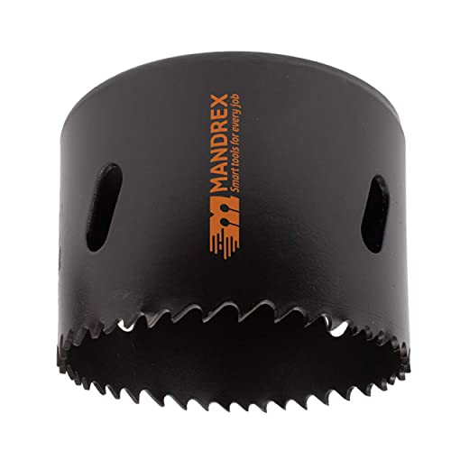 Mandrex | Bi-Metall Lochsäge EasyXcut M3 mit 45 mm Schnitttiefe für Stahl, Eisen, Holz, & PVC | MHB300068B | Ø 68 mm von Mandrex Smart tools for every job
