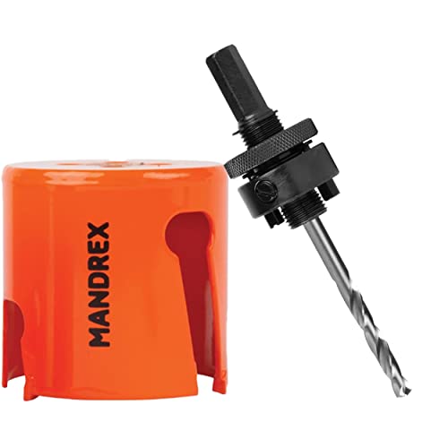 Mandrex | Mehrzweck Lochsäge SuperXcut mit Hartmetallzähnen, 60mm Schnitttiefe, mit Aufnahme | MHM00152B+HSB81 | Ø 152mm von Mandrex Smart tools for every job