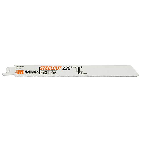 Mandrex | Säbelsägeblatt STELLCUT Bi-Metall MRS12B Tigersägeblatt 1,8 mm für Bleche, Rohre & Profile | 230 mm | 2er Set von Mandrex Smart tools for every job