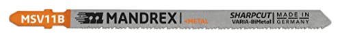 Mandrex | Stichsägeblatt SHARPCUT VARIA Bi-Metall, schmale Zahneinteilung, Stahlblech & verstärkte Kunststoffe | 2er Set von Mandrex Smart tools for every job