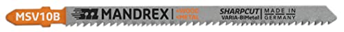 Mandrex | Stichsägeblatt SHARPCUT VARIA Bi-Metall mit breiter Zahneinteilung für Holz mit Nägeln & Edelstahl | 2er Set Mandrex | Stichsägeblatt SHARPCUT VARIA Bi-Metall mit breiter Zahneinteilung für Holz mit Nägeln & Edelstahl | 2er Set von Mandrex Smart tools for every job