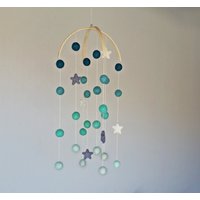 Mint Ombre Baby Mobile Filzkugel & Sternen-Nacht-Himmels-Mobile Mint Ombre Baby Mobile Filzkugel & Sternen-Nacht-Himmels-Mobile von MandysFavoriteThings