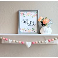 Muttertagsgirlande Aus Wolle Gefilzt Pom Poms & Herzen Muttertagsgirlande Aus Wolle Gefilzt Pom Poms & Herzen von MandysFavoriteThings