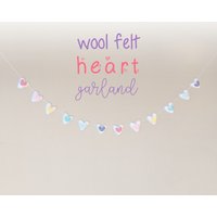 Valentines Heart Girlande Wollfilz Herz Zum Valentinstag von MandysFavoriteThings