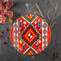 Keramik Käsebrett Armenisch Handbemaltes Dekoratives Tablett von ManeTiless