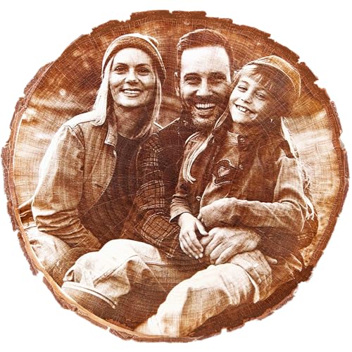 Manevito Personalisierte Baumscheibe mit Gravur - Fotogravur - Fotogeschenke - Personalisierte Geschenke - Geburtstagsgeschenke - Geschenk mit Foto - Inkl. Ständer - Hochzeitsgeschenke für Brautpaar Manevito Personalisierte Baumscheibe mit Gravur - Fotogravur - Fotogeschenke - Personalisierte Geschenke - Geburtstagsgeschenke - Geschenk mit Foto - Inkl. Ständer - Hochzeitsgeschenke für Brautpaar von Manevito