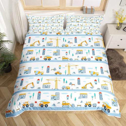 Baufahrzeuge Bettbezug S Größe,City Building Truck Bagger Auto Bettwäsche Set Cartoon Sky Blue Streifen Tröster Abdeckung für Kinder Jungen Teens Zimmer Dekor Modernes Auto Weiß Quilt Cover Baufahrzeuge Bettbezug S Größe,City Building Truck Bagger Auto Bettwäsche Set Cartoon Sky Blue Streifen Tröster Abdeckung für Kinder Jungen Teens Zimmer Dekor Modernes Auto Weiß Quilt Cover von Manfei