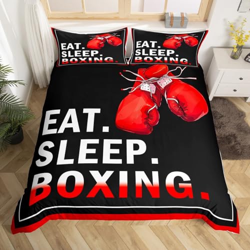 Boxing Bettbezug Set S Größe,Sport Thema Bettwäsche Set Rote Boxhandschuhe Muster Tröster Abdeckung Kinder Jungen Erwachsenenzimmer Dekor,Pugilismus Spiele Design Zitate Quilt Cover,1 Kissenbezug Boxing Bettbezug Set S Größe,Sport Thema Bettwäsche Set Rote Boxhandschuhe Muster Tröster Abdeckung Kinder Jungen Erwachsenenzimmer Dekor,Pugilismus Spiele Design Zitate Quilt Cover,1 Kissenbezug von Manfei