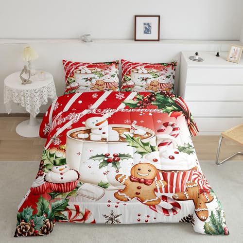 Kawaii Lebkuchenmann-Kinder-Bettwäsche-Set, King-Size-Bett, Kaffee, Cupcake, Bettwäsche-Set, Frohe Weihnachten, Quilt-Sets für Schlafzimmer, Dekoration, rustikale botanische Pflanzen Kawaii Lebkuchenmann-Kinder-Bettwäsche-Set, King-Size-Bett, Kaffee, Cupcake, Bettwäsche-Set, Frohe Weihnachten, Quilt-Sets für Schlafzimmer, Dekoration, rustikale botanische Pflanzen von Manfei