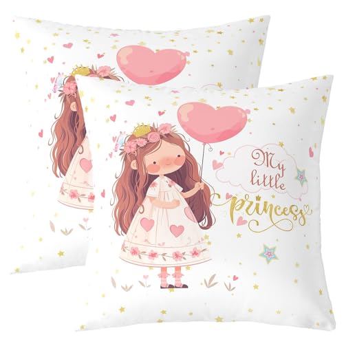 Kawaii Prinzessin Kinder werfen Kissenbezug, Star Dreamy Ballon Herz Doppelseiten Kissenbezug, Märchen Fantasy Mädchen Heimdekor, weiß & rosa & gelb Bett Couch Couch Kissenbezug, 2 Packung 45x45 cm Kawaii Prinzessin Kinder werfen Kissenbezug, Star Dreamy Ballon Herz Doppelseiten Kissenbezug, Märchen Fantasy Mädchen Heimdekor, weiß & rosa & gelb Bett Couch Couch Kissenbezug, 2 Packung 45x45 cm von Manfei