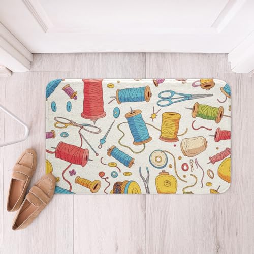 Kinder-Badteppiche, handgefertigte Nähmaschinen-Mode-Matten, Teppiche, Jungen-Mädchen-Zimmer-Dekoration, Kleidung, Nähthema, Badteppiche, Aquarell-Boho-Badteppiche, saugfähige Bodenmatten, 50,8 x 81,3 Kinder-Badteppiche, handgefertigte Nähmaschinen-Mode-Matten, Teppiche, Jungen-Mädchen-Zimmer-Dekoration, Kleidung, Nähthema, Badteppiche, Aquarell-Boho-Badteppiche, saugfähige Bodenmatten, 50,8 x 81,3 von Manfei