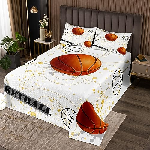 Manfei Basketball Tagesdecke S Größe Geometrische Basketball Court Lines Bettwäsche Set Kinder Jungen Teens Zimmer Dekor Gold Schwarz Graffiti Tröster Set Mode Sport Quilt Set,1 Kissenbezug Manfei Basketball Tagesdecke S Größe Geometrische Basketball Court Lines Bettwäsche Set Kinder Jungen Teens Zimmer Dekor Gold Schwarz Graffiti Tröster Set Mode Sport Quilt Set,1 Kissenbezug von Manfei