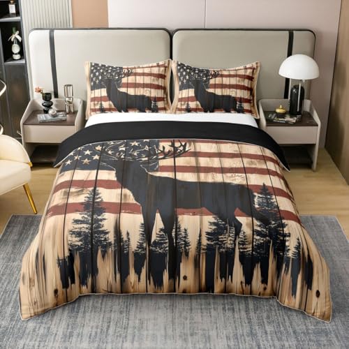 Manfei Jagd Wild Deer 100% Baumwolle l Größe,Amerikanische Flagge Bettwäsche Sets Kinder Teens Erwachsene Pine Tree Jungle Decker Abdeckung RDEsic Holz Scheune Quilt Abdeckung,2 Kissenbezüge Manfei Jagd Wild Deer 100% Baumwolle l Größe,Amerikanische Flagge Bettwäsche Sets Kinder Teens Erwachsene Pine Tree Jungle Decker Abdeckung RDEsic Holz Scheune Quilt Abdeckung,2 Kissenbezüge von Manfei