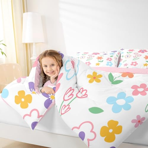 Manfei Niedliches Blumen-Bettwäsche-Set für Doppelbett, Blätterdruck, weiche Bettkollektion, Kinder-Bettwäsche-Set, Cartoon-Kawaii-Blumen-Bettwäsche, Bettdecke für Jungen und Mädchen, Raumdekoration Manfei Niedliches Blumen-Bettwäsche-Set für Doppelbett, Blätterdruck, weiche Bettkollektion, Kinder-Bettwäsche-Set, Cartoon-Kawaii-Blumen-Bettwäsche, Bettdecke für Jungen und Mädchen, Raumdekoration von Manfei