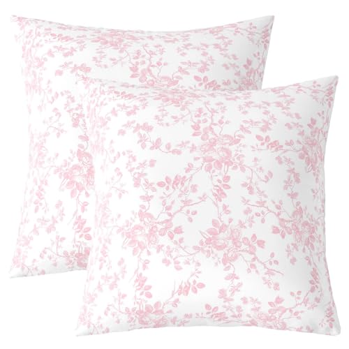 Manfei Pink Blatt Kinder werfen Kissen Abdeckung,Blätter botanische Pflanze natürliche Doppelseiten Kissenhülle,Rustikale Bauernhaus Boho Home Decor,Weiße Bettcouch,2 Packung 20 "x20 Manfei Pink Blatt Kinder werfen Kissen Abdeckung,Blätter botanische Pflanze natürliche Doppelseiten Kissenhülle,Rustikale Bauernhaus Boho Home Decor,Weiße Bettcouch,2 Packung 20 "x20 von Manfei