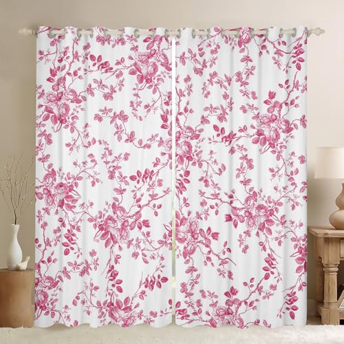 Natürliche Blätter Fenstervorhänge,Blumenblatt botanische Pflanze Fenstervorhänge,Boho rustikale Bauernhaus Jungen Mädchen Zimmer Dekor,Rose Pink 2 Panels,L Größe Natürliche Blätter Fenstervorhänge,Blumenblatt botanische Pflanze Fenstervorhänge,Boho rustikale Bauernhaus Jungen Mädchen Zimmer Dekor,Rose Pink 2 Panels,L Größe von Manfei