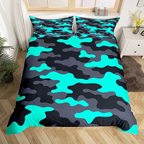 Neon Blau Grün Camo Bettbezug S Größe Mode Armee Schwarz Grau Camouflage Bettwäsche Set Jungen Kinder Teens Weiche Mikrofaser Tröster Abdeckung Chic Moderne Quilt Cover,1 Kissenbezug Neon Blau Grün Camo Bettbezug S Größe Mode Armee Schwarz Grau Camouflage Bettwäsche Set Jungen Kinder Teens Weiche Mikrofaser Tröster Abdeckung Chic Moderne Quilt Cover,1 Kissenbezug von Manfei