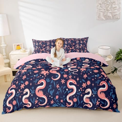 Rosa Schlange Bettdecke Abdeckung M Größe,Böhmische Blume Blätter Bettwäsche Sets Kinder Jungen Erwachsener,Wilde Tiere Botanische Decke Abdeckung Rustikale Bauernhaus Quilt Abdeckung,1 Kissenbezug Rosa Schlange Bettdecke Abdeckung M Größe,Böhmische Blume Blätter Bettwäsche Sets Kinder Jungen Erwachsener,Wilde Tiere Botanische Decke Abdeckung Rustikale Bauernhaus Quilt Abdeckung,1 Kissenbezug von Manfei