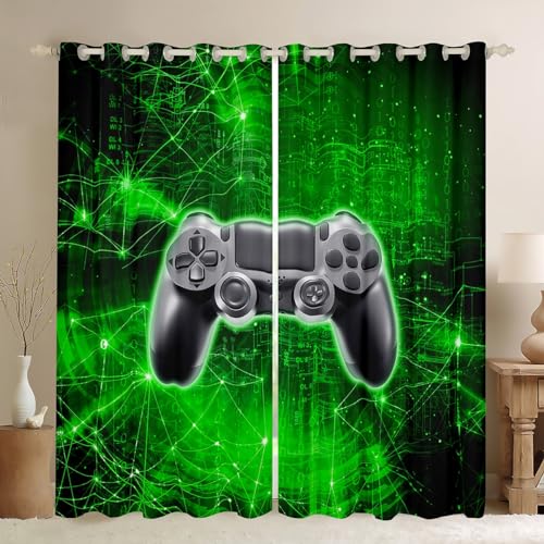 Schwarzer Gamepad Fenster Vorhang,Videospiele Vorhänge Kinder Teens Mädchen Gamer Schlafzimmer Dekor,Neon Grün Geometrische Linien Fenstervorhänge Mode Gaming Fenster Vorhänge,2 Panels,M Größe Schwarzer Gamepad Fenster Vorhang,Videospiele Vorhänge Kinder Teens Mädchen Gamer Schlafzimmer Dekor,Neon Grün Geometrische Linien Fenstervorhänge Mode Gaming Fenster Vorhänge,2 Panels,M Größe von Manfei