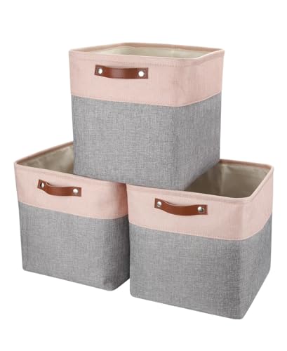 Mangata 33x38x33cm Aufbewahrungsboxen, 3er set Stoff Aufbewahrungskörbe für Kallax Regale, Schrank, Schränke von Mangata