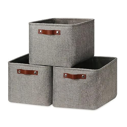 Mangata Cube Aufbewahrungsboxen, 3 Aufbewahrungskörbe Stoff 33 x 38 x 33 cm für Kallax Regale, Schrank, Schränke von Mangata