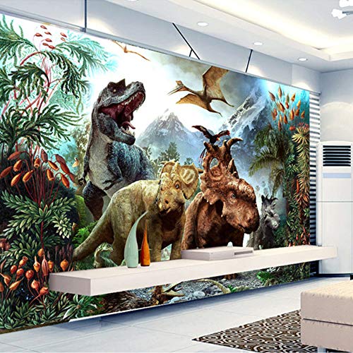 Benutzerdefinierte 3D Poster Fototapete 3D Cartoon Dinosaurier Vlies Wandbild Wohnzimmer Schlafzimmer Kinderzimmer Wandbilder Tapete von Mangeoo wallpaper